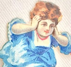 1880&#39;s Fancy Girl Dress Child Die Cut Victorian Card - £12.13 GBP