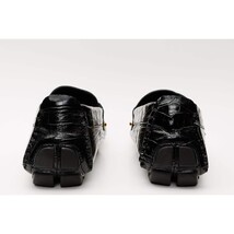 The Pisa Black Leather Bit Drive Loafer Men Shoe image 4