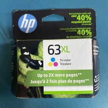 New Genuine HP 63XL Color Ink Cartridge, Deskjet 3631,Expire 07/23 - £22.06 GBP