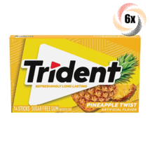 6x Packs Trident Pineapple Twist Sugar Free Chewing Gum | 14 Sticks Per Pack - $15.52