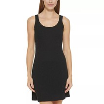 DKNY Womens Black Stretch Ribbed Pullover Swim Cover Up Dress Size M New - £22.17 GBP