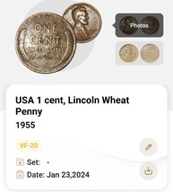 Rare 1955 wheat cent - $1,000.00