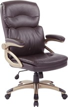Office Star Ech Series Bonded Leather Executive Chair, High-Back, Espres... - £172.63 GBP