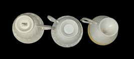 Vintage Porcelain Teacup Trio Syracuse China E&R Bavaria Gold Trim Footed Cups image 8