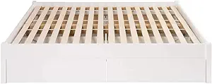 Select Queen 4-Post Raised Platform 4-Drawer Storage Bed, Modern Queen S... - $837.99