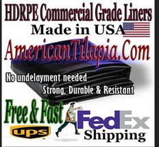 AmericanTilapia 25&#39; x 30&#39; HDRPE Pond Liner 30 mil – Strong &amp; Durable - $8,929.74 MXN