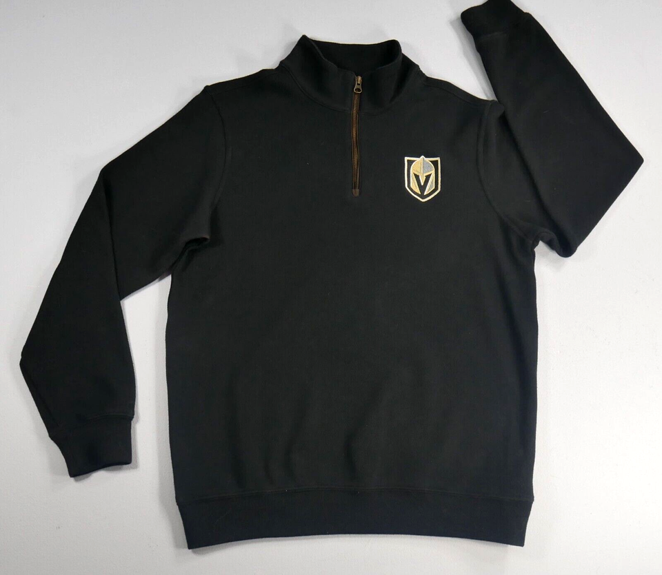Primary image for NHL Vegas Golden Knights Black 1/4 Zip Pullover Sweater Hockey Mens Size Medium