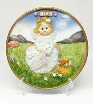 Home For ALL The Holidays Angel Birthday Month Plate with Stand 6 inches... - $17.50