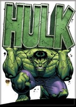 Marvels The Incredible Hulk Holding Name Comic Art Refrigerator Magnet UNUSED - £3.18 GBP