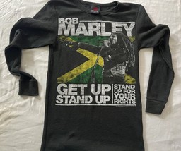 Bob Marley -Rare Waffle L/S Thermal- Authentic Vintage- Distress Look Large - $24.24