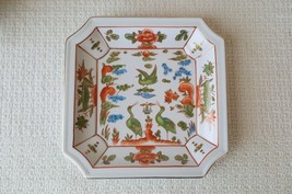 Andrea by Sadek Asian Influence Porcelain Plate Orange Water Lily Green ... - £15.56 GBP