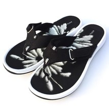 Easy Spirit Sandals Womens Black Thong Comfort Flip Flop Adjustable Strap Drifts - £35.95 GBP