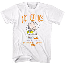 Back to The Future Cartoon Doc Brown Men&#39;s T Shirt Emmett Remote Control - £19.51 GBP+