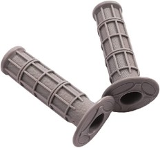 Motorcycle Grips , Comfortable Hand Handlebar 7/8&quot; &amp; 1&quot; Rubber Hand Grip  (Gray) - £8.38 GBP