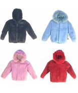 B5376 Assorted Colors, Davoucci Kids Fur Bomber Jacket With Hoodie - $2,762.80 MXN+
