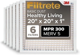 Filtrete 20X20X1 Ac Furnace Air Filter, Merv 5,, Actual Size19.69X19.69X0.81 In - $43.96