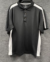 Grand Slam Golf Shirt Mens Medium Black Polo Short Sleeve Pullover Athletic - £13.70 GBP