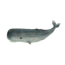 Hand Carved Wooden Blue Whale Platter Decorative Serving Tray 15 Inch - £23.72 GBP