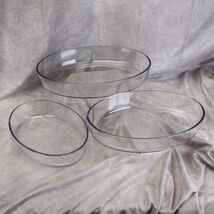 Marinex Brazil Glass Oval Casserole Dishes Lot of 3 Brazil 03i 15B 22E - $35.27