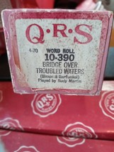 Rare QRS Player Piano Roll 10-390 Simon &amp; Garfunkel BRIDGE OVER TROUBLED... - £24.72 GBP