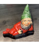 Gnome Laying Down With Pipe Antique Made In Japan Incense Burner Rare - $5,282.96 MXN