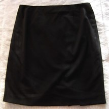 NWT Tahari Black Polyester/Rayon Knee Length Skirt Misses Size 12 (UK 16) w Vent - £39.89 GBP