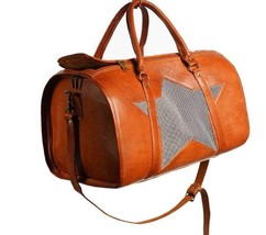 Airline Approved Handmade Leather Kilim Dog purse carrier,Dog travel bag,Pet car - £237.09 GBP