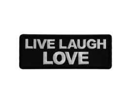 LIVE LAUGH LOVE 4&quot; x 1.5&quot; Inspirational iron on patch (7208) (T63) - £4.67 GBP