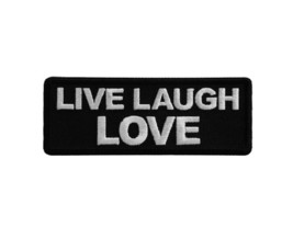 LIVE LAUGH LOVE 4&quot; x 1.5&quot; Inspirational iron on patch (7208) (T63) - £4.62 GBP