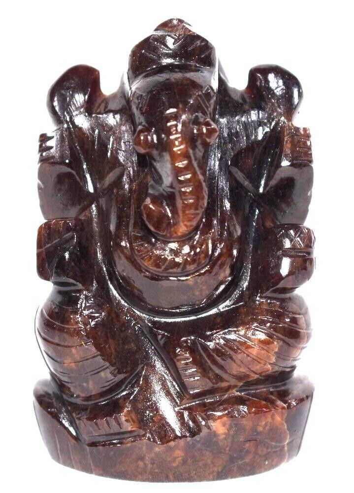 Lord Ganesha In Natural Gomed Gemstone - 200 gms - $123.75