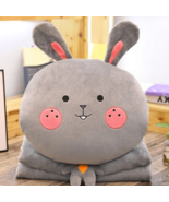 Kawaii Plush Duo  Cushion Pillow Blanket - $65.00