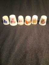 Vintage Mixed Lot Of 6 Porcelain/Bone China Collectible Thimbles France,... - $113.85 MXN