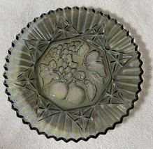 Vintage Indiana Glass Iridescent Carnival Harvest Grape Scalloped Fruit Tray 11” - $19.99