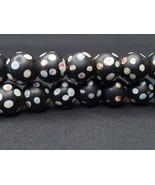 Black Skunk Venetian Trade Beads Dotted  Beads EAST OASIS Collection lon... - £118.30 GBP