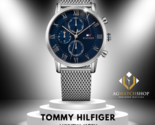 Tommy Hilfiger Hombre Cuarzo Acero Inoxidable Esfera Azul 44mm Reloj 179... - £94.92 GBP