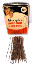 3 VTG Gayla Hair Pins Hold Bob Gaylord Products Box 1950&#39;s Chicago USA L... - $26.20