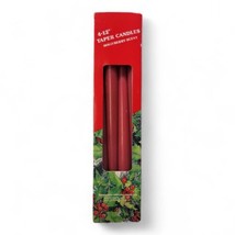 Vintage Red Taper Candles 4 Pack 12&quot; Christmas Holiday Hollyberry Original Box - £9.47 GBP