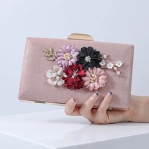 New Design Flower Women Evening Bags Small Day Clutch Beading Party Handbags Hol - £54.22 GBP