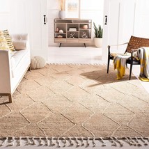 Safavieh Natural Fiber Collection Area Rug - 5&#39; x 8&#39;, Natural, Farmhouse Boho Ru - £162.43 GBP