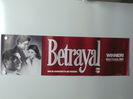 Betrayal Jeremy Irons Ben Kingsley Home Video Promotional Poster 1983 - £11.67 GBP