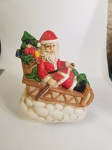 Musical Santa Hand Painted Porcelain Christmas Treasures Aldon Accessories - £10.32 GBP