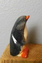 Vintage Alabaster Penguin 3&quot; Hand Painted Italy - $23.76