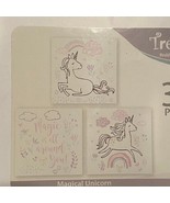 Trend Lab 3 Magical Unicorn Canvas Wall Art *NEW* D1 - $27.22 CAD