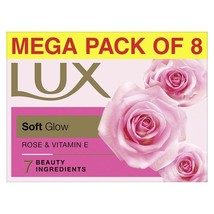 LUX Soft Glow Rose &amp; Vitamin E For Glowing Skin Beauty Soap,150 g | Pack 8 - $49.35