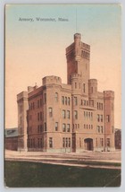 Postcard Armory Worcester Massachusetts Metropolitan News Co. - £3.66 GBP