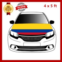 Colombia Flag Car Hood Cover Universal Size Elastic Polyester Colombians... - $19.79