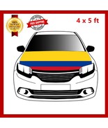 Colombia Flag Car Hood Cover Universal Size Elastic Polyester Colombians... - $19.79