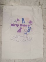 Large White &quot;Dirty Dancer&quot; Drawstring Canvas Laundry Bag With Print (NW/OT) - £3.92 GBP