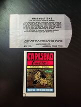 BAXTER LANE CO Carlsbad Caverns NM Vintage Travel Luggage Water Decal #645 - $20.17