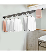 SOGA 127.5cm Wall-Mounted Clothing Dry Rack Retractable Space-Saving Fol... - $72.50